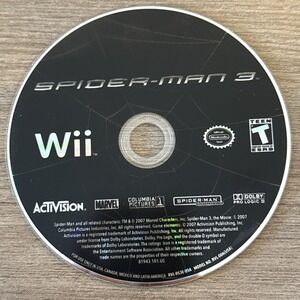 Spider-Man 3‎ (Nintendo Wii, 2007) Disc Only Tested